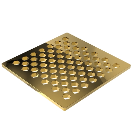 NEWPORT BRASS 4" Square Shower Drain in Polished Gold (Pvd) 233-407/24
